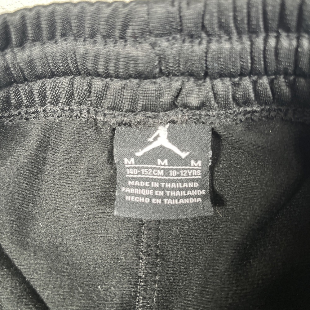 VTG Air Jordan Boy's Size M (10-12yrs) Black‎ Sweatpants White Stripe-EUC - Picture 5 of 10